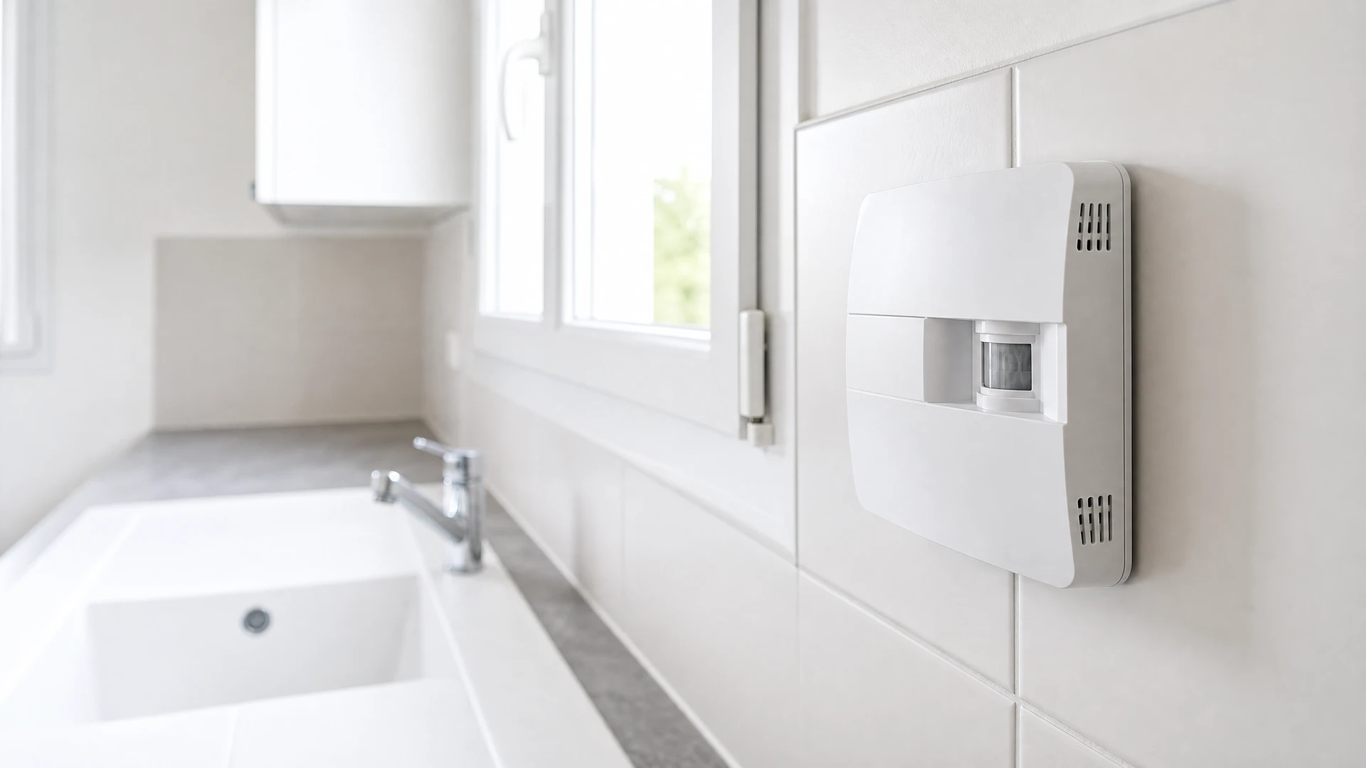 Chantier de construction intérieur avec tubes de ventilation flexibles blancs ondulés disposés au sol